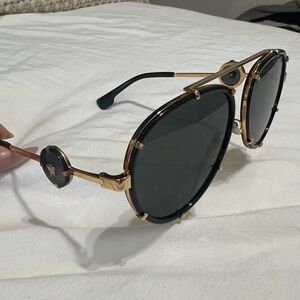 Versace Black and Gold Sunglasses